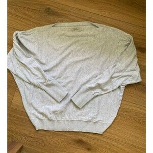 All Saints Gray Dolman Sleeve Boatneck Sweater Size Med quiet luxury classic